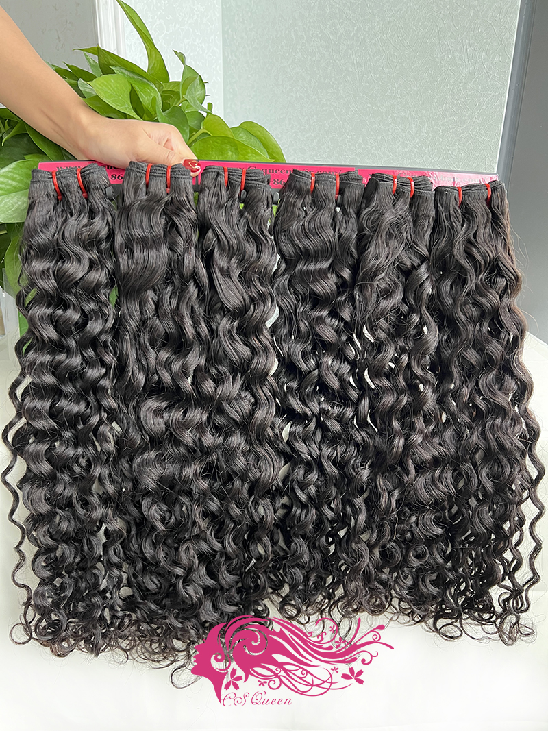 Csqueen Raw French Curly Raw hair Natural Black Color Human Hair